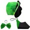 St. Patrick's Day Party Costume Suit Hat, Bow, Bow Tie, Beard, Scarf (Hat, Beard, Tie, Bow tie)